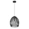 Hello Honey® Persephone Black Metal & Handwoven Rattan Ceiling Light